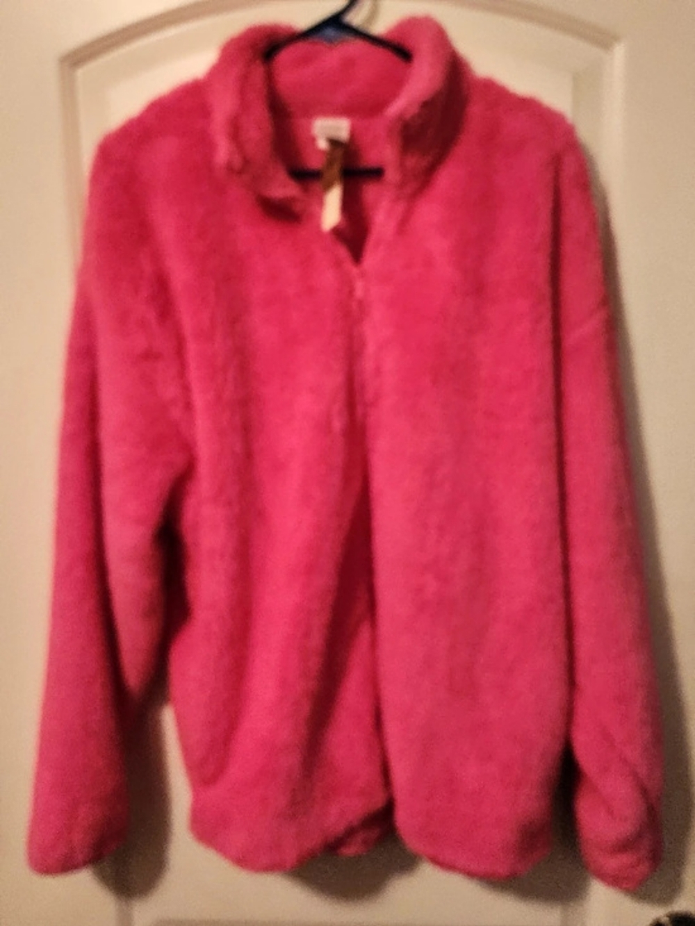PINK Fuzzy Full-Zip Jacket in Large Like New